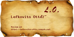 Lefkovits Ottó névjegykártya