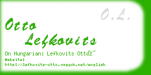 otto lefkovits business card